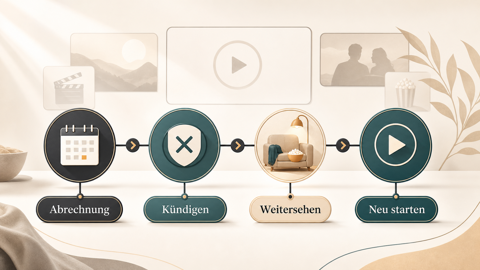 Redaktionelle Illustration zu Streaming-Abo wechseln oder kündigen: Der richtige Zeitpunkt ohne unnötige Parallelkosten